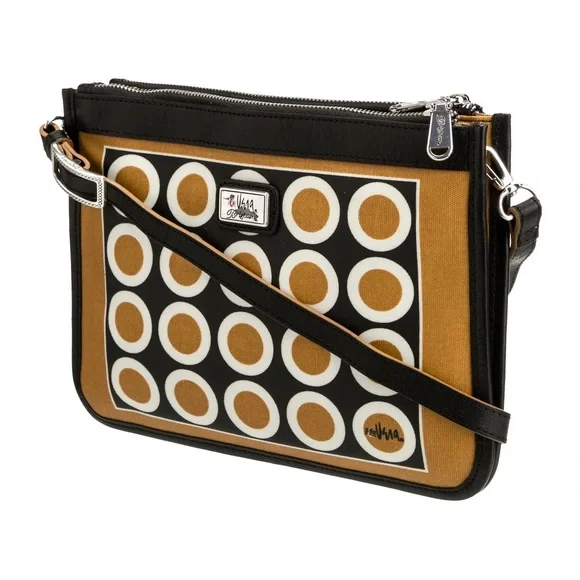 BRIGHTON vintage Vera Neumann collection crossbody black • mod circles - Picture 4 of 9